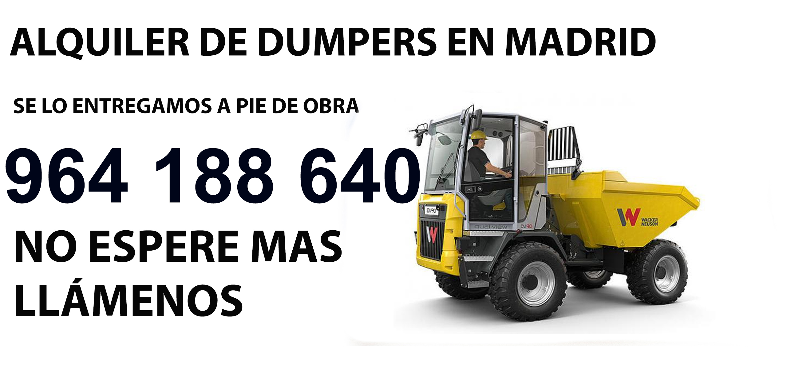 Alquiler Dumper en Chert/xert